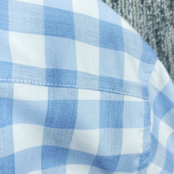 Twillory Shirt Mens XL Blue Plaid Untuckable Button Up Long Sleeve Tailored - Picture 15 of 16